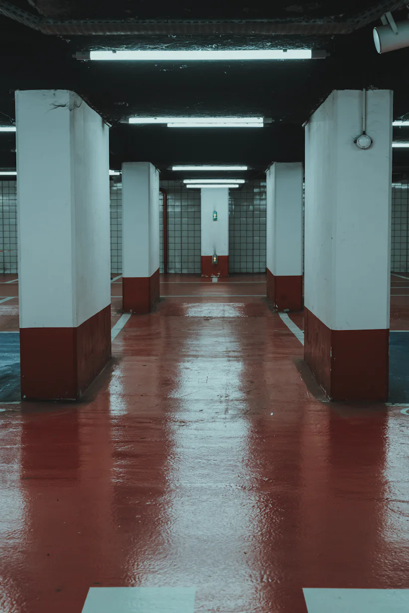 Flake epoxy garage floor after professional coating in Baulkham Hills | Ironclad Floor Solutions